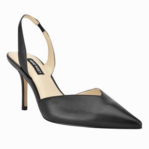 Nine West Hello Pointy Toe Slingback Heeled Sandals - Black - Ireland (SH4173895)